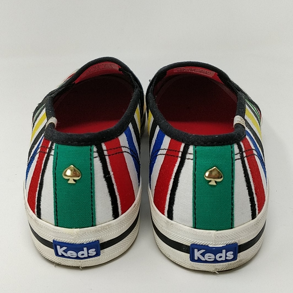 Keds Kate Spade Multicolor Striped Sneakers Size 7 - Picture 3 of 8
